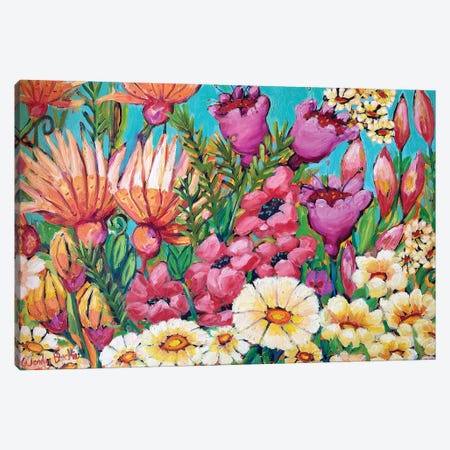 Flowers Singing Canvas Print #WBC133} by Wendy Bache Canvas Artwork