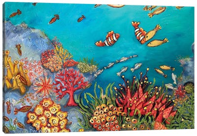 Clown Fish Canvas Art Print - Wendy Bache