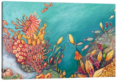 Sea Anemone II Canvas Art Print - Sea Life Art