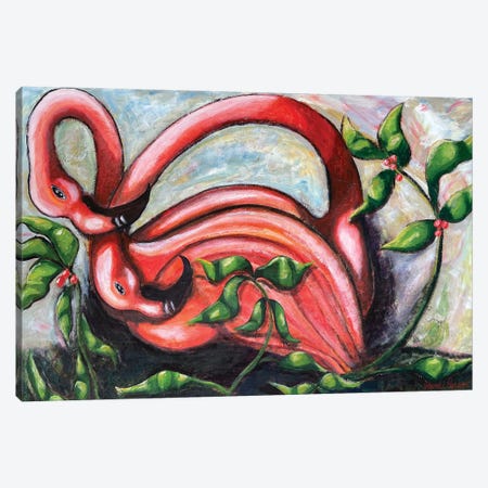 Flamingo Canvas Print #WBC144} by Wendy Bache Canvas Art