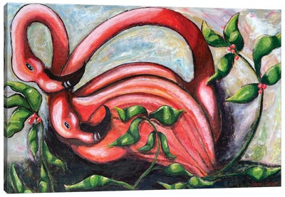 Flamingo Canvas Art Print - Wendy Bache