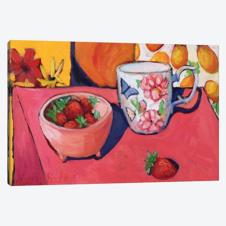 Strawberries Canvas Print #WBC14} by Wendy Bache Canvas Art Print