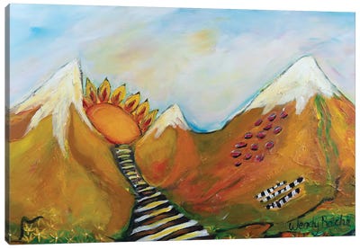 Mountain Sun Canvas Art Print - Wendy Bache
