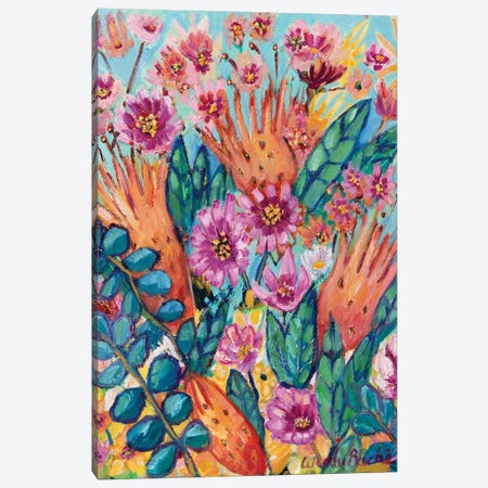 Magnificent Magenta Blooms Canvas Print #WBC19} by Wendy Bache Canvas Art