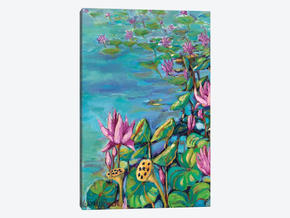 Peaceful Lotus by Wendy Bache 1-piece Canvas Art