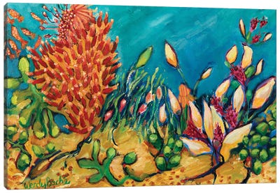 Under The Sea Canvas Art Print - Coral Art