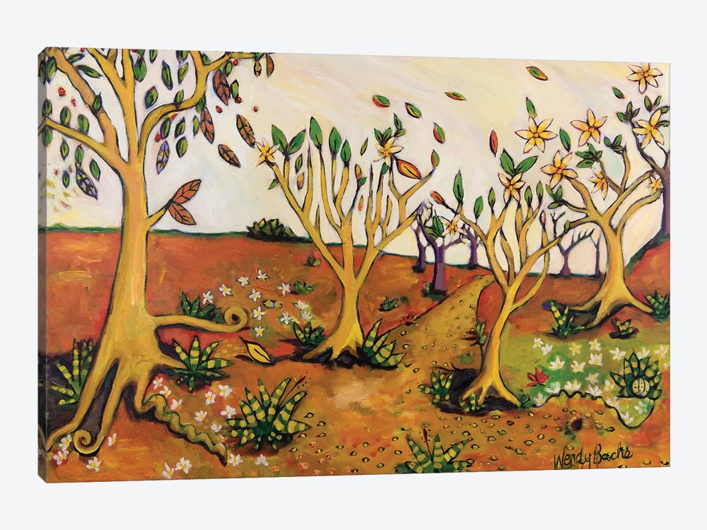 Frangipani Garden by Wendy Bache 1-piece Canvas Print