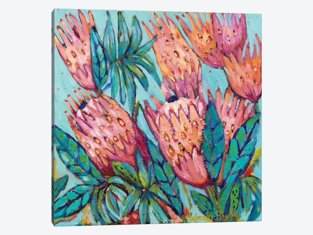 Protea Bloom by Wendy Bache 1-piece Canvas Wall Art