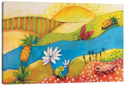 Chameleon Canvas Art Print - Wendy Bache