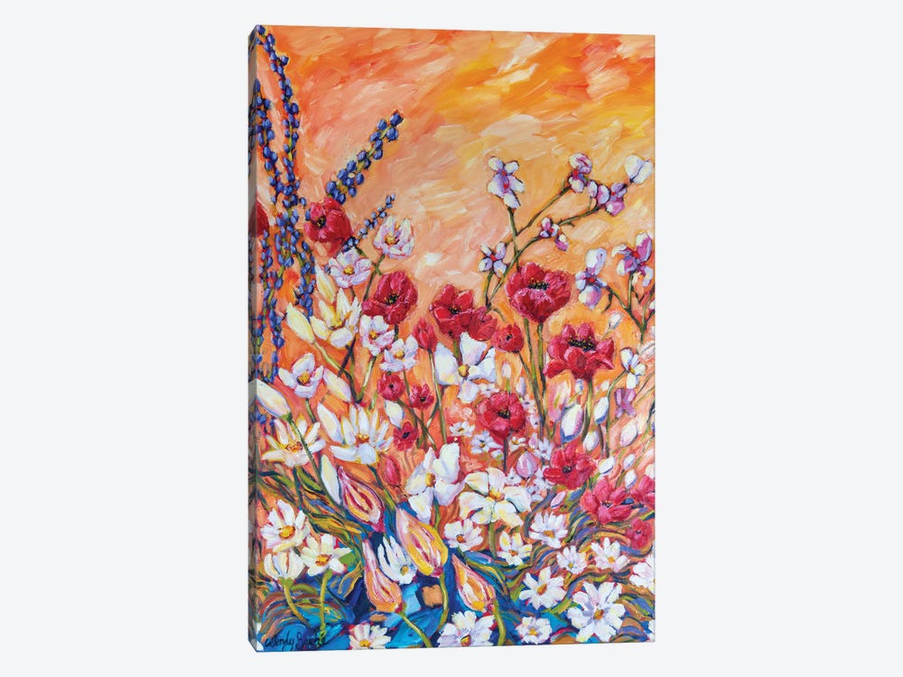 Poppies by Wendy Bache 1-piece Canvas Print