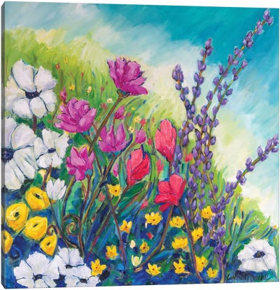 Birthday Flowers Canvas Art Print - Wendy Bache
