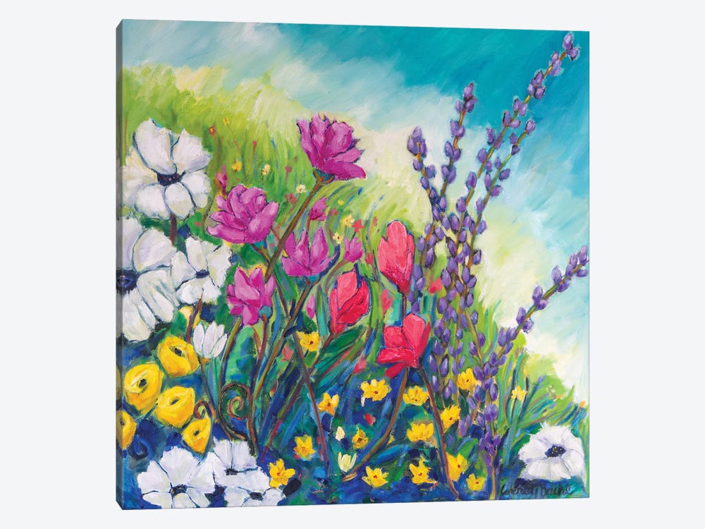 Birthday Flowers by Wendy Bache 1-piece Canvas Art