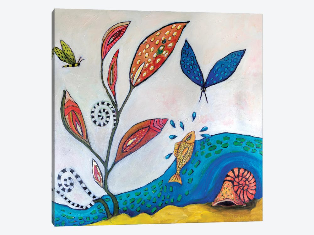 The Fish And The Butterfly by Wendy Bache 1-piece Canvas Print