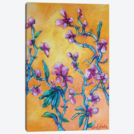 Tangerine Blossom Canvas Print #WBC48} by Wendy Bache Art Print