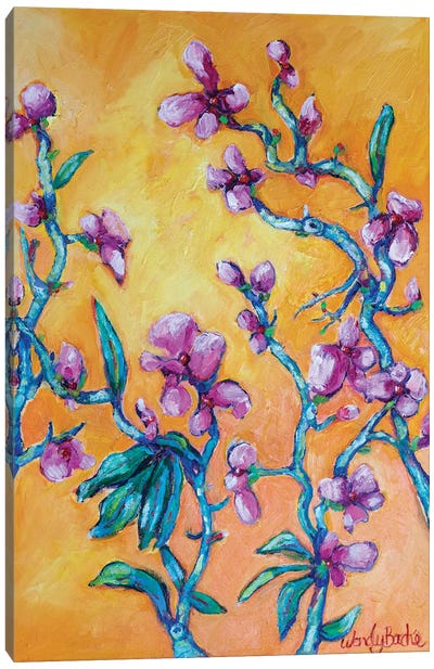 Tangerine Blossom Canvas Art Print - Wendy Bache