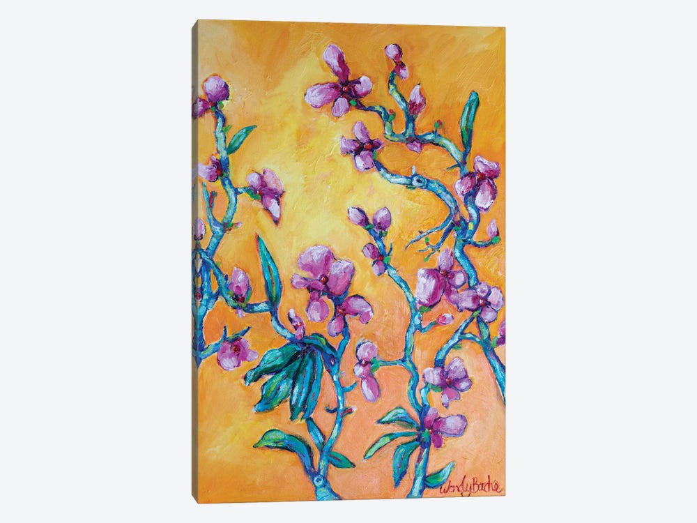 Tangerine Blossom by Wendy Bache 1-piece Canvas Artwork
