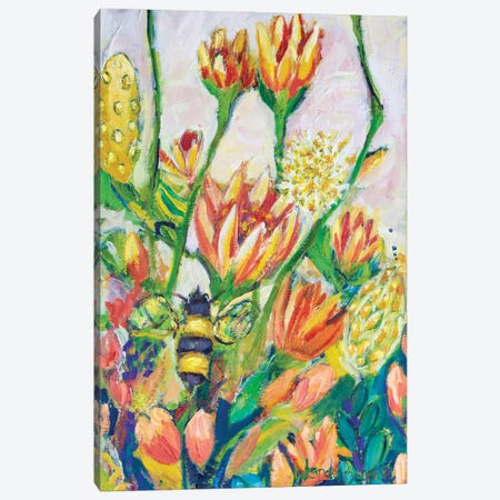 Flowers Canvas Print #WBC56} by Wendy Bache Art Print