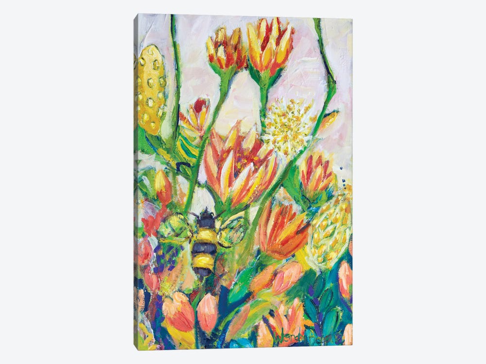 Flowers by Wendy Bache 1-piece Canvas Art Print