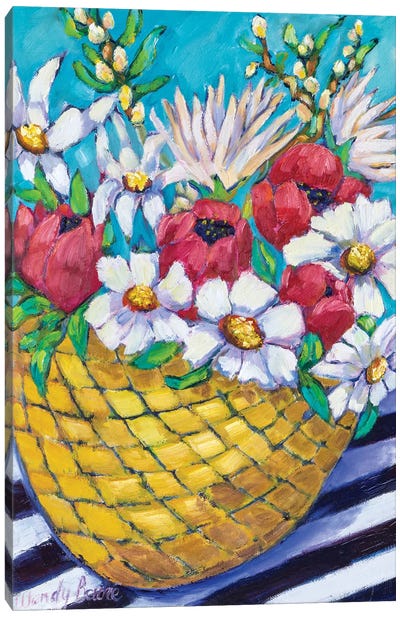 Spring Warmth Canvas Art Print - Daisy Art