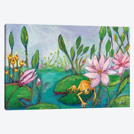 Leap Frog Canvas Print #WBC60} by Wendy Bache Canvas Print