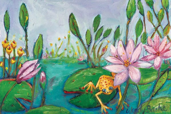 Water Lilies: Leap Frog by Wendy Bache