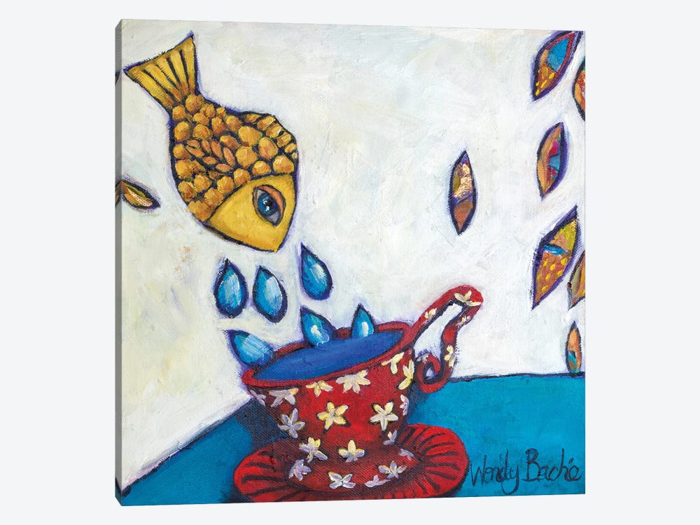 Fish In A Tea Cup by Wendy Bache 1-piece Art Print