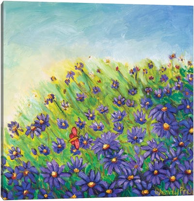 Blue Breeze Canvas Art Print - Wendy Bache