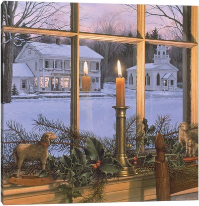Season Of Peace Canvas Art Print - Vintage Christmas Décor