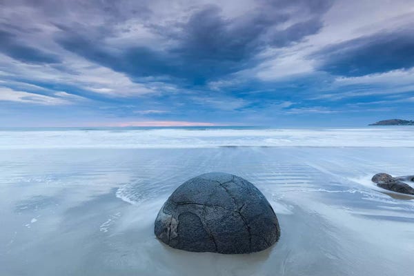 Rocky Beaches: New Zealand, South Island, Otago, Moeraki, Moeraki Boulders, dawn II by Walter Bibikow