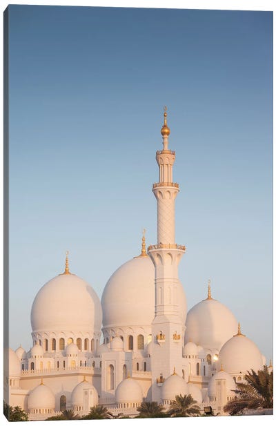 UAE, Abu Dhabi. Sheikh Zayed bin Sultan Mosque I Canvas Art Print - Middle Eastern Culture
