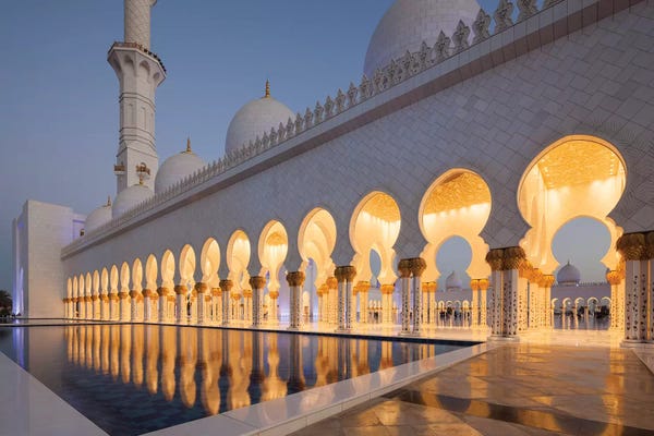 Walter Bibikow: UAE, Abu Dhabi. Sheikh Zayed bin Sultan Mosque II by Walter Bibikow