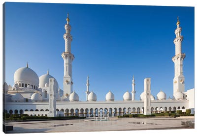 UAE, Abu Dhabi. Sheikh Zayed bin Sultan Mosque III Canvas Art Print - Walter Bibikow