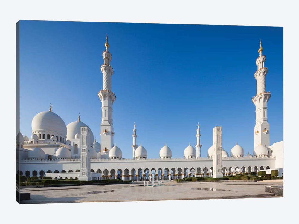 UAE, Abu Dhabi. Sheikh Zayed bin Sultan Mosque III by Walter Bibikow 1-piece Canvas Print