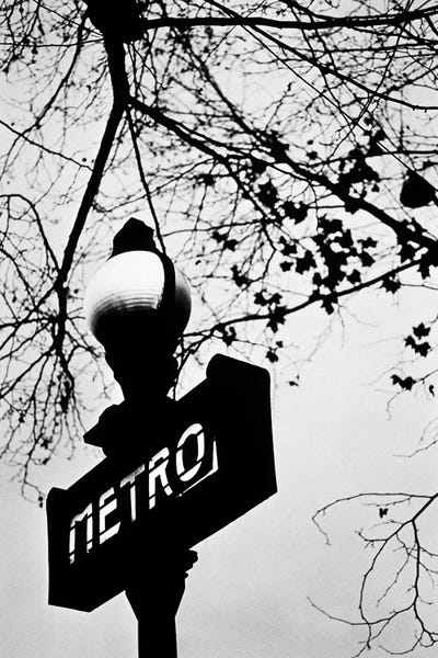 Paris Metro Sign, Paris, Ile-de-France, France