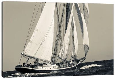 USA, Massachusetts, Cape Ann, Gloucester, schooner sailing ships I Canvas Art Print