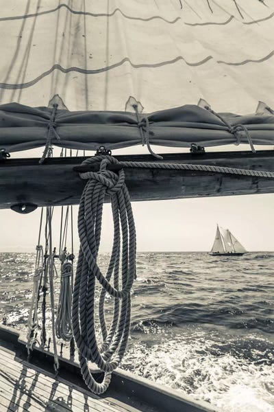 Sepia Photography: USA, Massachusetts, Cape Ann, Gloucester, schooner sailing ships II by Walter Bibikow