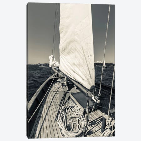 USA, Massachusetts, Cape Ann, Gloucester, schooner sails  Canvas Print #WBI121} by Walter Bibikow Canvas Art Print