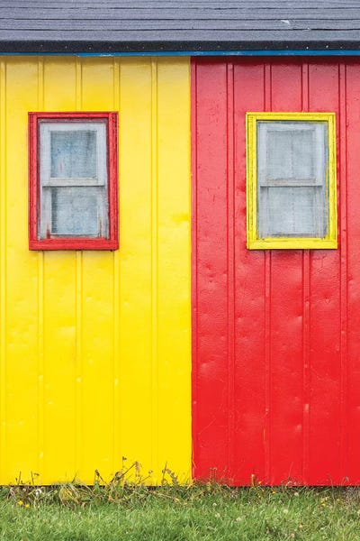 Canada, Quebec, Saint-Ulric, colorful motel detail by Walter Bibikow art print