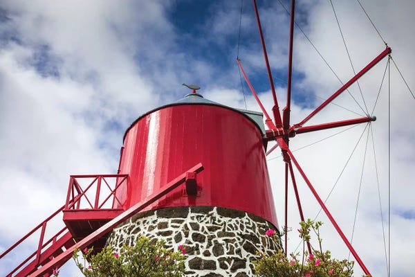Walter Bibikow: Portugal, Azores, Faial Island, Espalamaca. Traditional windmill by Walter Bibikow