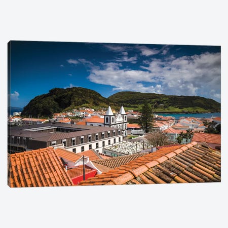 Portugal, Azores, Faial Island, Horta. Igreja de Nossa Senhora das Angustias exterior Canvas Print #WBI131} by Walter Bibikow Canvas Wall Art
