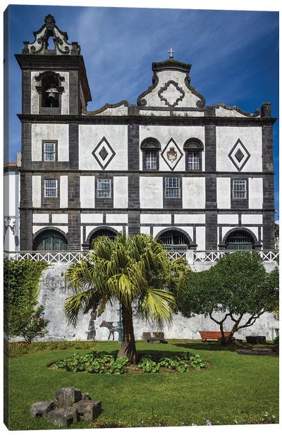 Portugal, Azores, Faial Island, Horta. Igreja de Sao Francisco exterior Canvas Art Print - Portugal Art