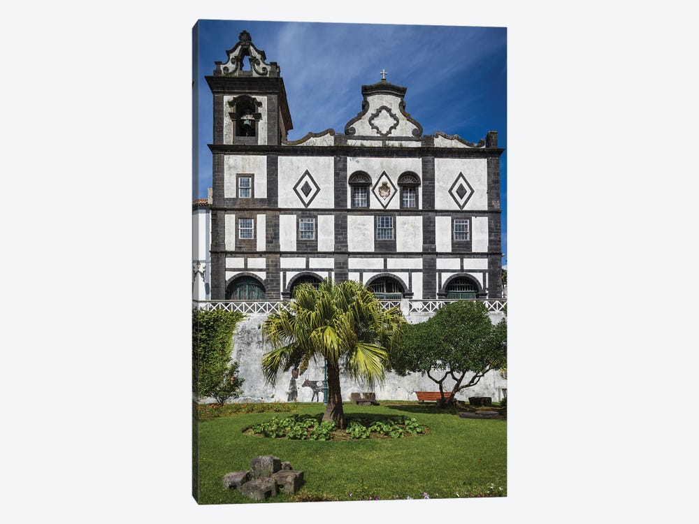 Portugal, Azores, Faial Island, Horta. Igreja de Sao Francisco exterior by Walter Bibikow 1-piece Canvas Print