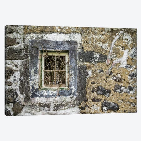 Portugal, Azores, Faial Island, Norte Pequeno. Ruins of building damaged by volcanic eruption Canvas Print #WBI133} by Walter Bibikow Canvas Art