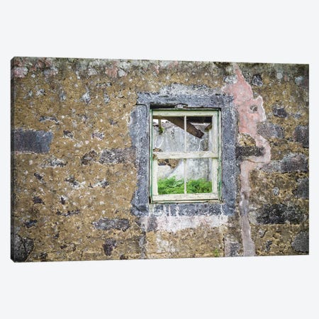 Portugal, Azores, Faial Island, Norte Pequeno. Ruins of building damaged by volcanic eruption Canvas Print #WBI134} by Walter Bibikow Canvas Print