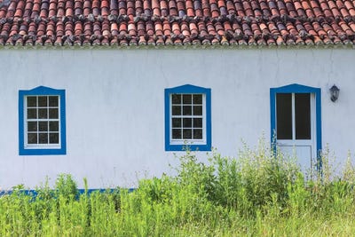 Portugal, Azores, Santa Maria Island, Norte. Farmhouse by Walter Bibikow art print