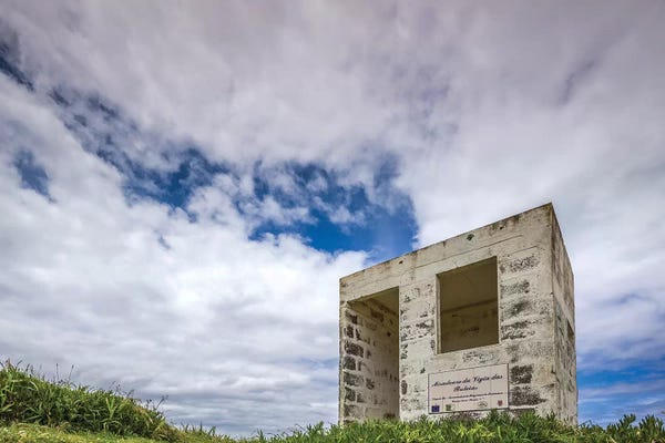 Dereliction: Portugal, Azores, Sao Miguel Island, Cintrao. Ponta de Cintrao, whale watching refuge by Walter Bibikow