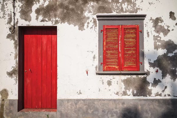 Doors: Portugal, Azores, Sao Miguel Island, Mosteiros. House detail by Walter Bibikow