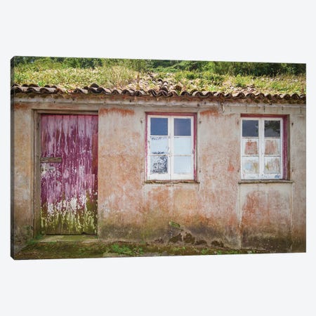 Portugal, Azores, Sao Miguel Island, Porto Formoso fishing shacks Canvas Print #WBI155} by Walter Bibikow Art Print