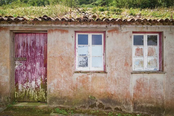 Portugal, Azores, Sao Miguel Island, Porto Formoso fishing shacks