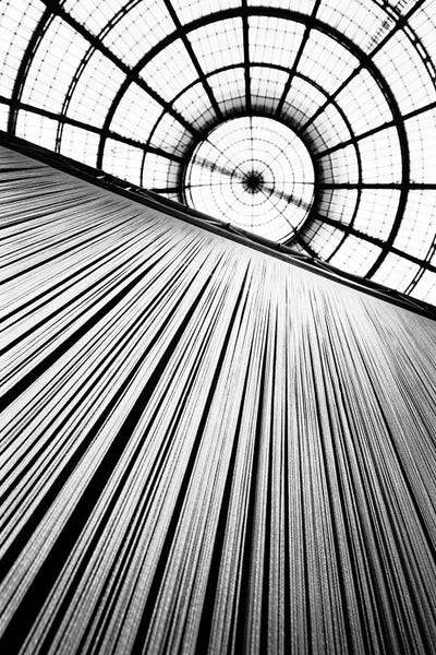 Interiors: Central Dome, Galleria Vittorio Emanuele II, Milan, Lombardy Region, Italy by Walter Bibikow